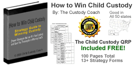 How to Win Child Custody

Proven Strategies that can Win You Custody and Save You Thousands in Attorney Costs!

By:  The Custody Coach�

Copyright &copy; 2007 Child Custody Coach.  All rights reserved.

The "How to Win Child Custody" E-book is copyright protected and is the ownership and the intellectual property of Child Custody Coach.